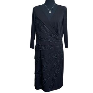 London Times Black Lace Dress